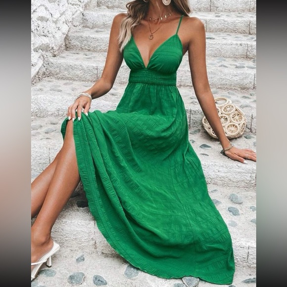 Boho crisscross backless cami dress - Picture 2 of 6